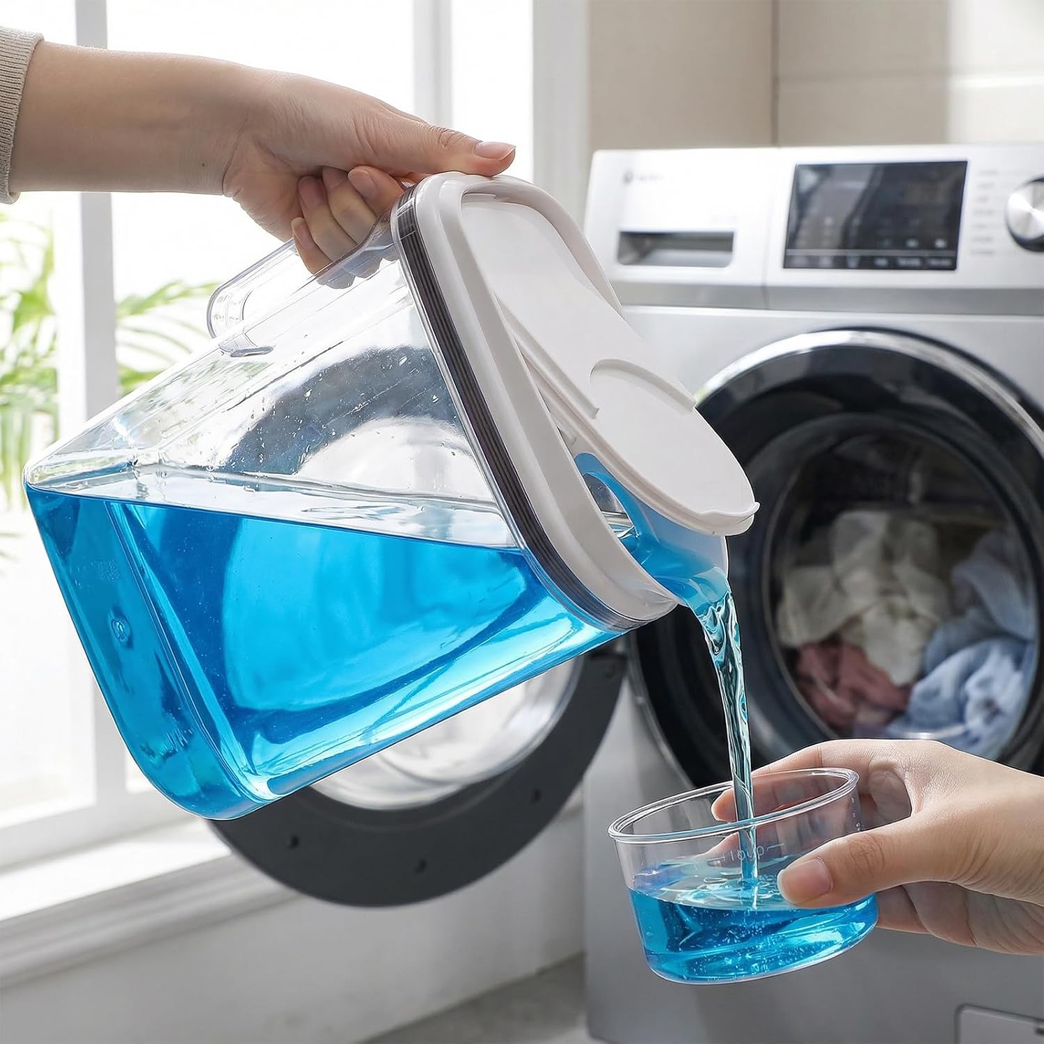 Covzoe Laundry Detergent Dispenser, 118 Oz Liquid Laundry Soap Container