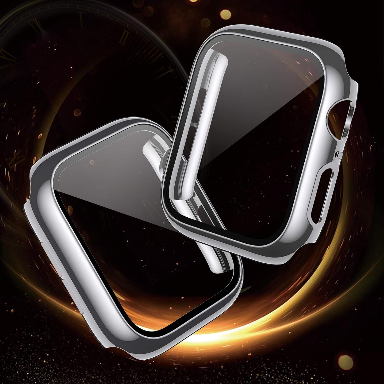VASG 5-Pack Tempered Glass Screen Protector Case Compatible with Apple Watch Series 6 / SE/Series 5 / Series 4 40mm, Touch-Sensitive Ultra-Thin Hard PC Full Cover Bumper Compatible with iWatch 40mm