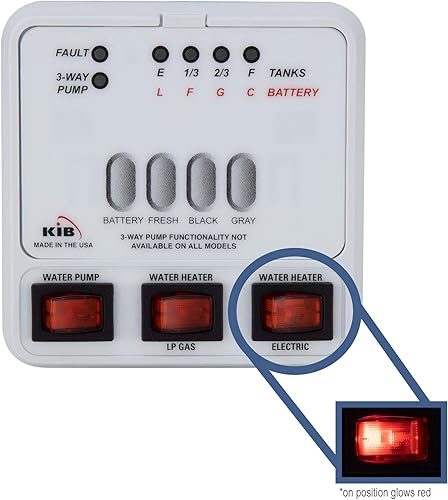 Miniatura 4 de Panel de monitor de sensor de tanque RV M23  Reemplazo KIB  Incluye kit de arnés de cables  Sensor de nivel  Sensor de nivel de agua dulce o tanque
