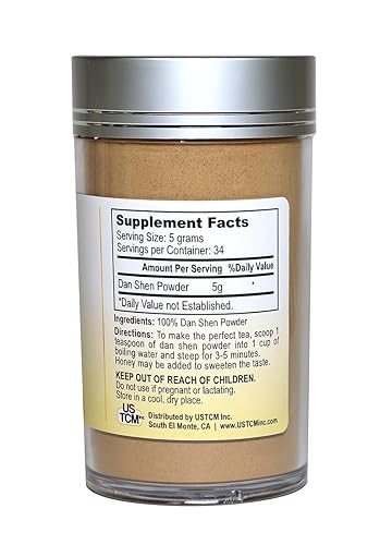 Miniatura 2 de Dan Shen Polvo Salvia Miltiorrhiza Polvo de raíz de salvia roja 120mesh (6oz)