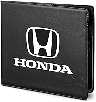Vista 1 de iPick Image Hecho para - Honda Logo Car Auto Insurance Registration Black PVC Document Holder Wallet