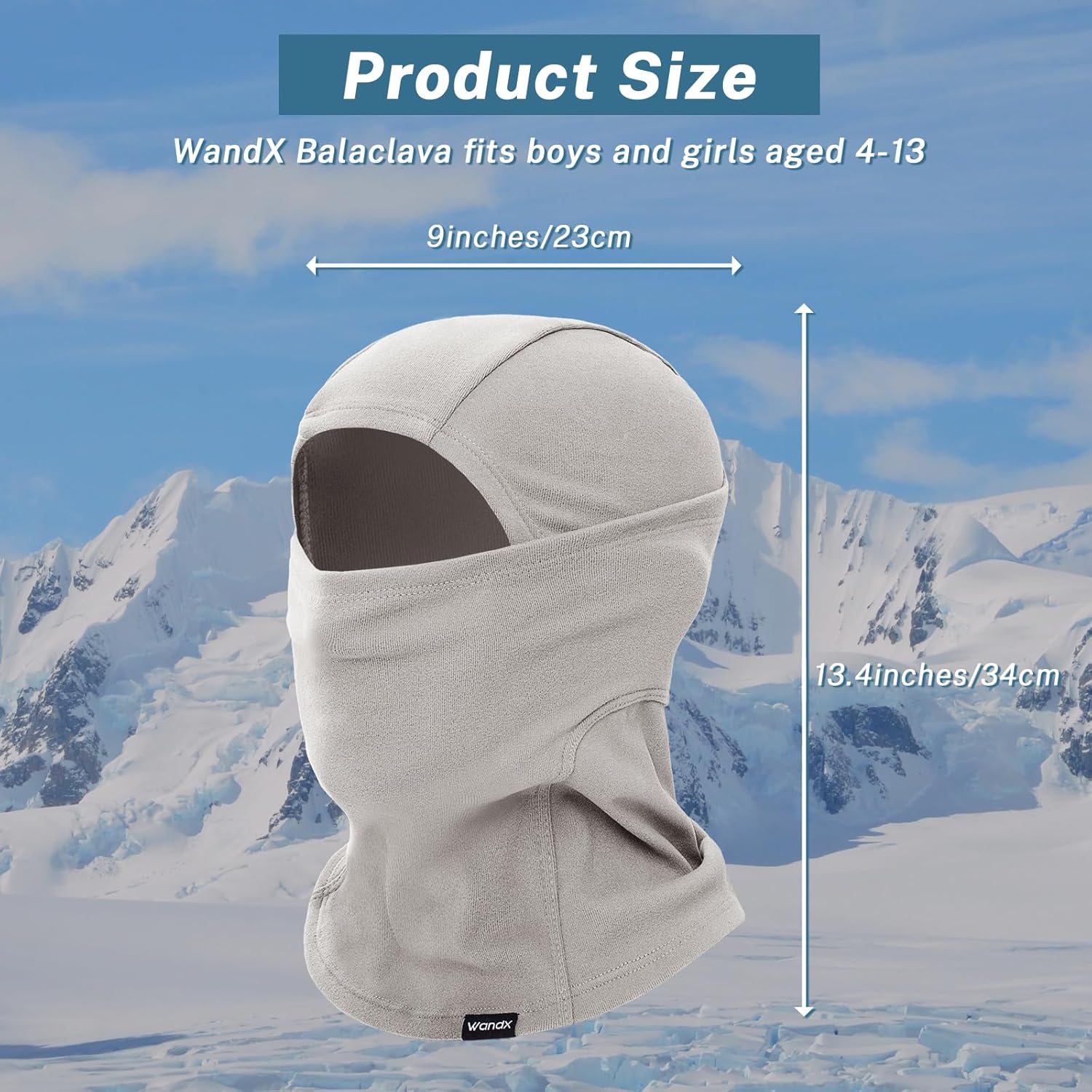 Wandx Winter Balaclava Ski Mask for Kids Windproof Ski Face Neck Warmer for Cold Weather Winter Outdoor Sports - Image 2