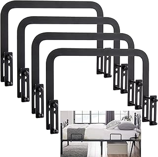 STARVAST 4 Pack Mattress Slide Stopper, Non-Slip Metal Mattress Gripper Retainer Bar, Mattress Holder Gripper for Bed Frame to Prevent Sliding, Mattress Holder for Metal Bed Frame