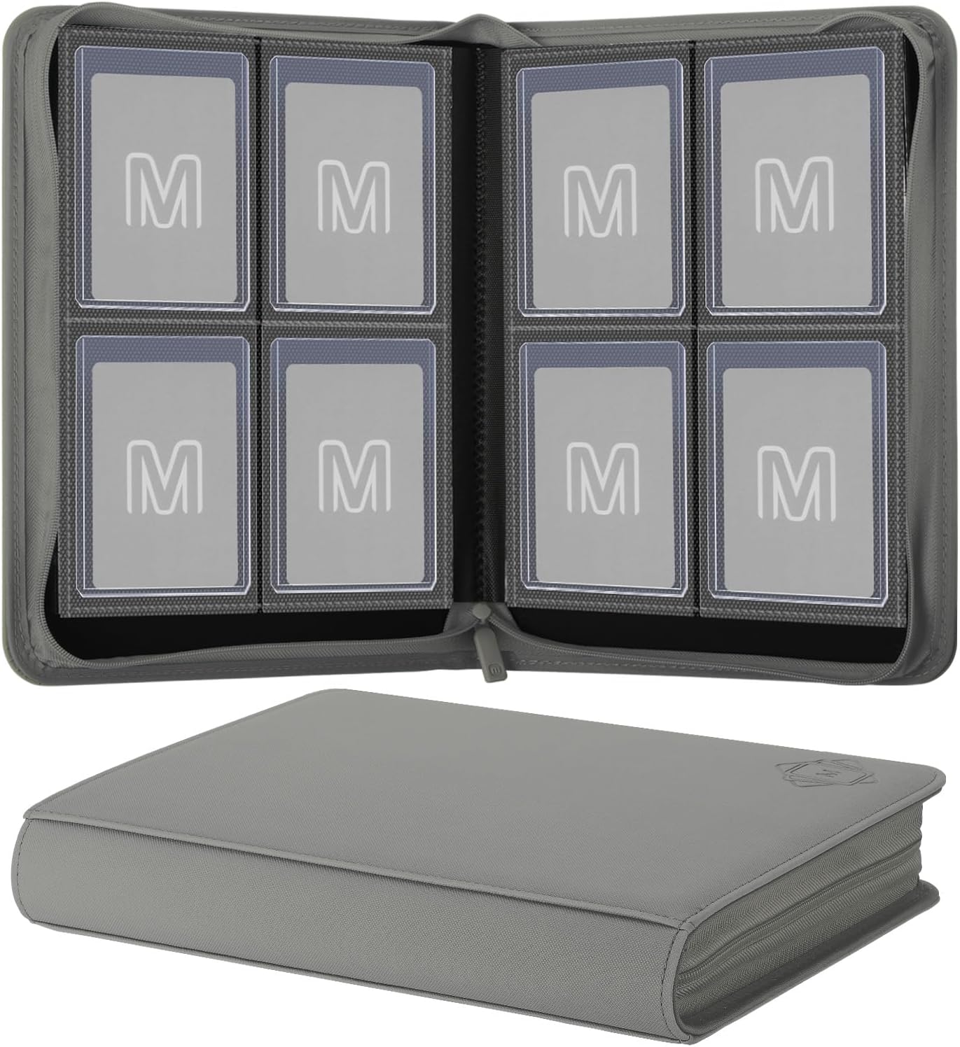 Toploader Binder,4-Pocket Side Load Trading Card Album, Holds 128 Cards with Double-Sided Pockets for MTG, Sports Cards, Top Loader Storage