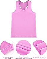Vista 5 de Camiseta sin mangas de 3 piezas para niñas, con espalda cruzada, para bailar, gimnasia, ropa de baile