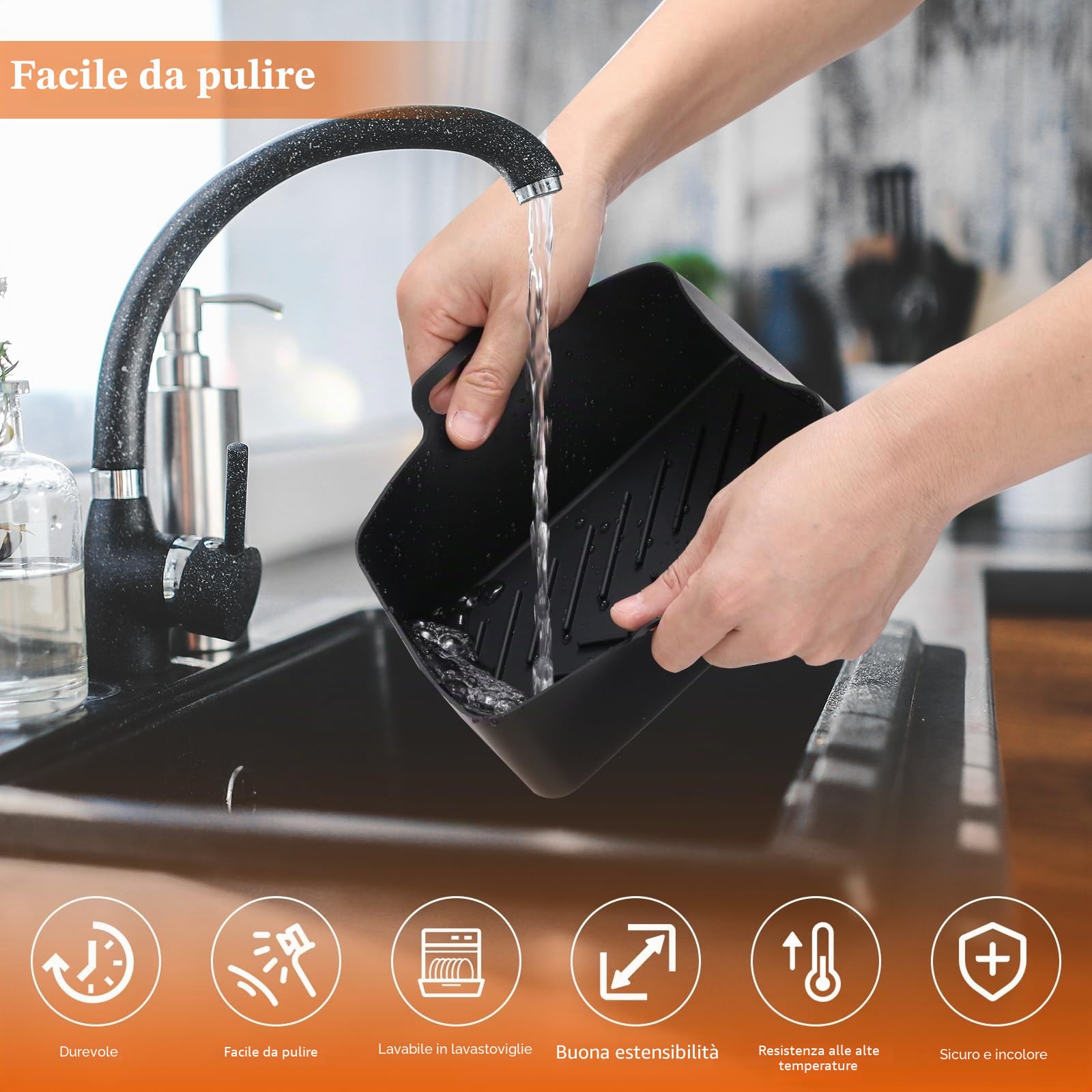 Aoresac Accessori Friggitrice ad aria 5 Inch, 9 pezzi Accessori per Friggitrice con Rivestimento per Friggitrice ad Aria Griglia per Friggitrice ad Aria, Clip per Alimenti, Teglia per Pizza