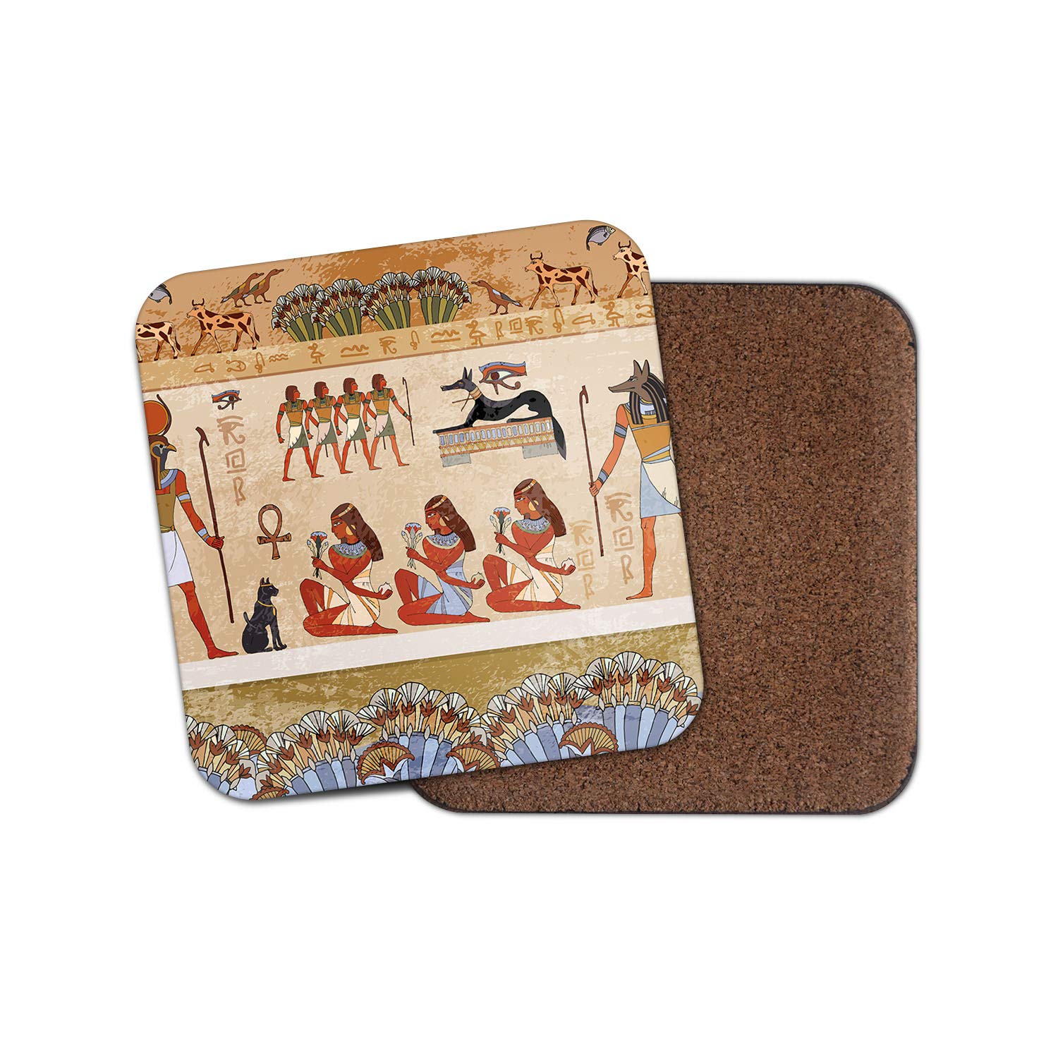 1 x Hieroglyphic Coaster - Ancient Egypt Pharaoh Egyptology Fun #14227