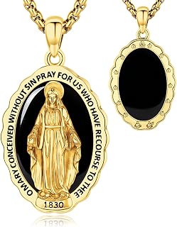 Patron Saint Medals Amulet Necklace Sterling Silver