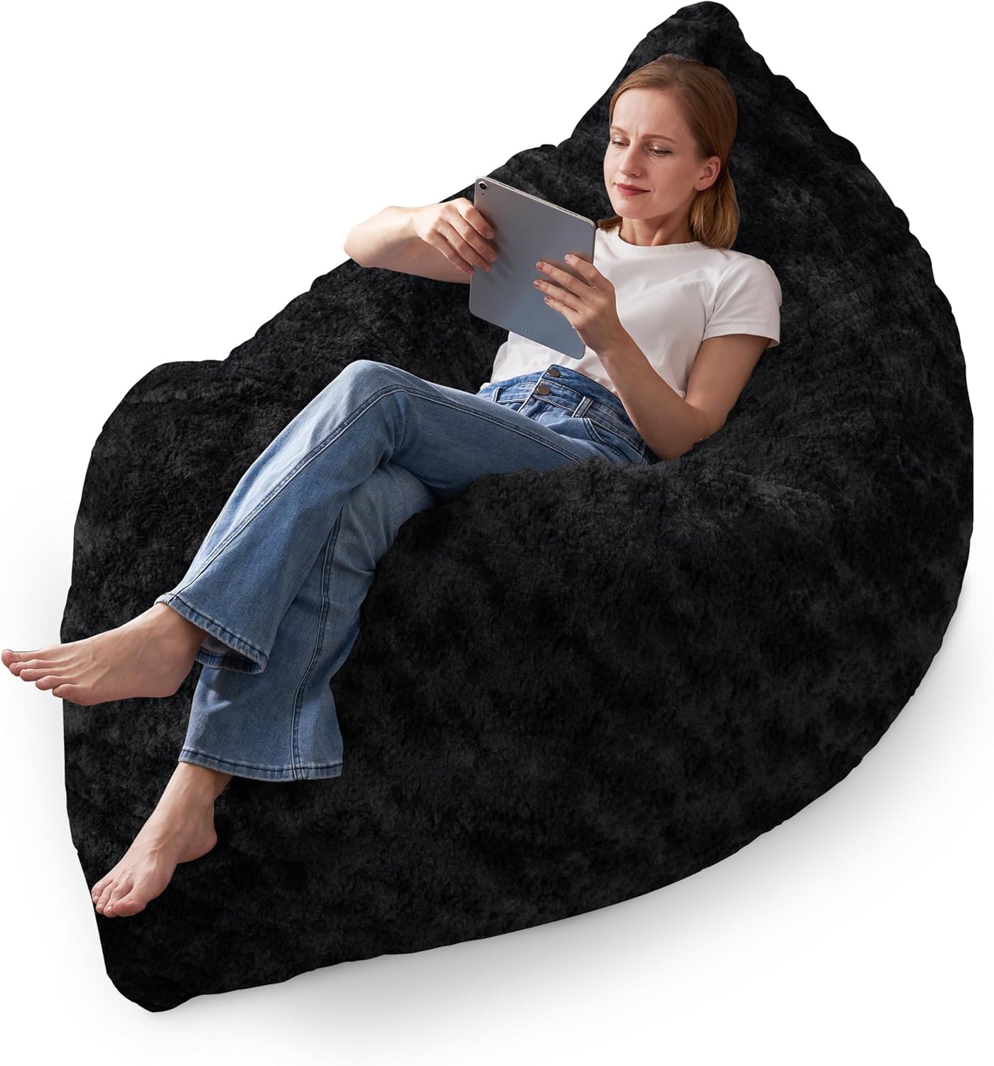 HABUTWAY 3 in 1 Bean Bag Chair, Giant Bean Bag, Memory Foam