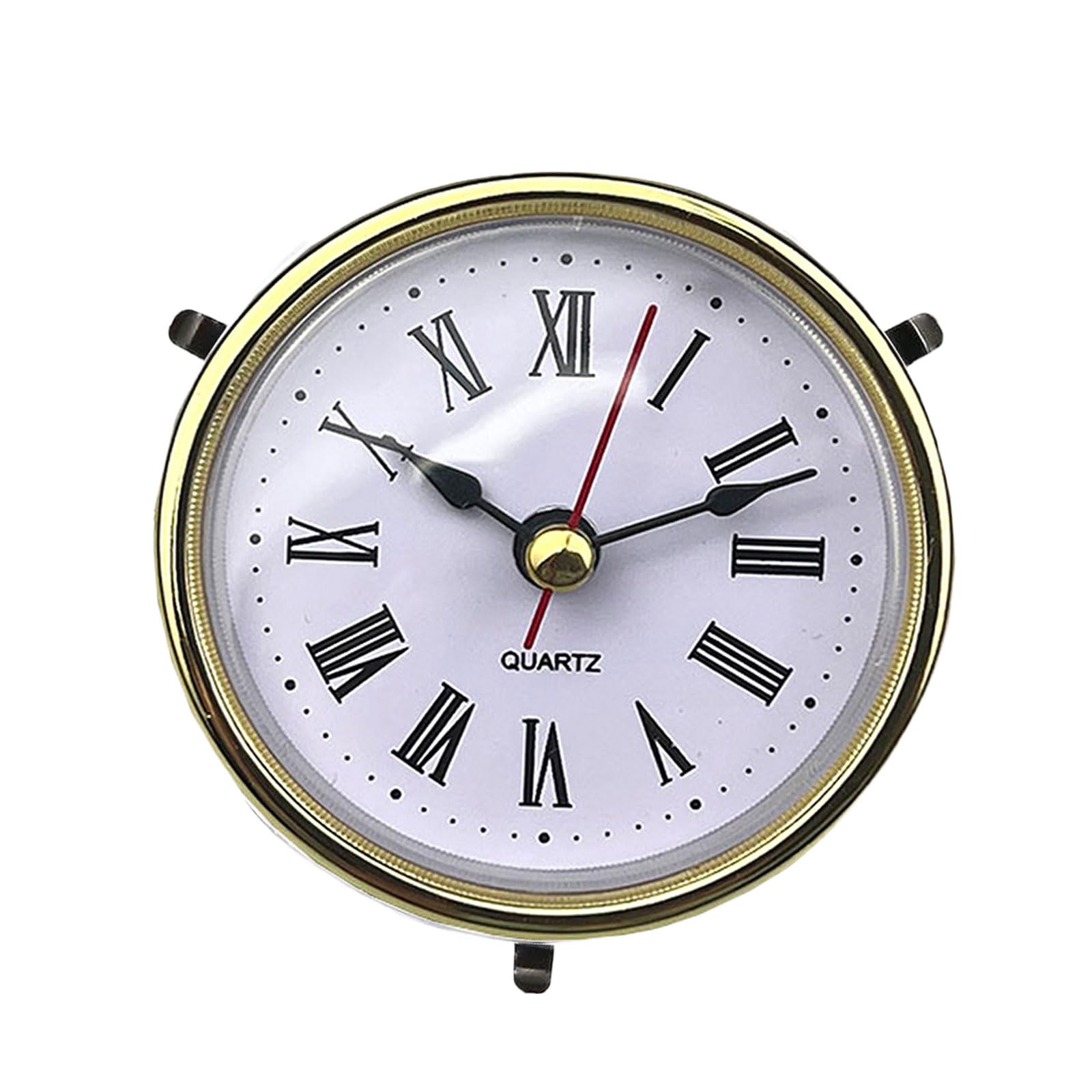 HDOYTXXM Minis Clock Insert 2.56Inch Quartzs Movement Miniature Face Round Clocks Head Inserts Arabic/Roman Numerals Minis Round Movement