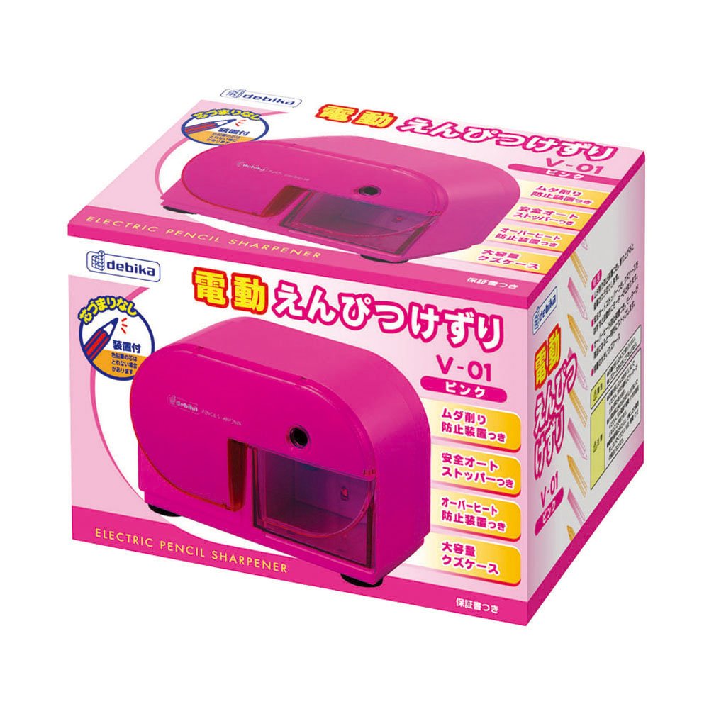 Amazon.co.jp: デビカ 電動えんぴつけずり V-01 ピンク 040777