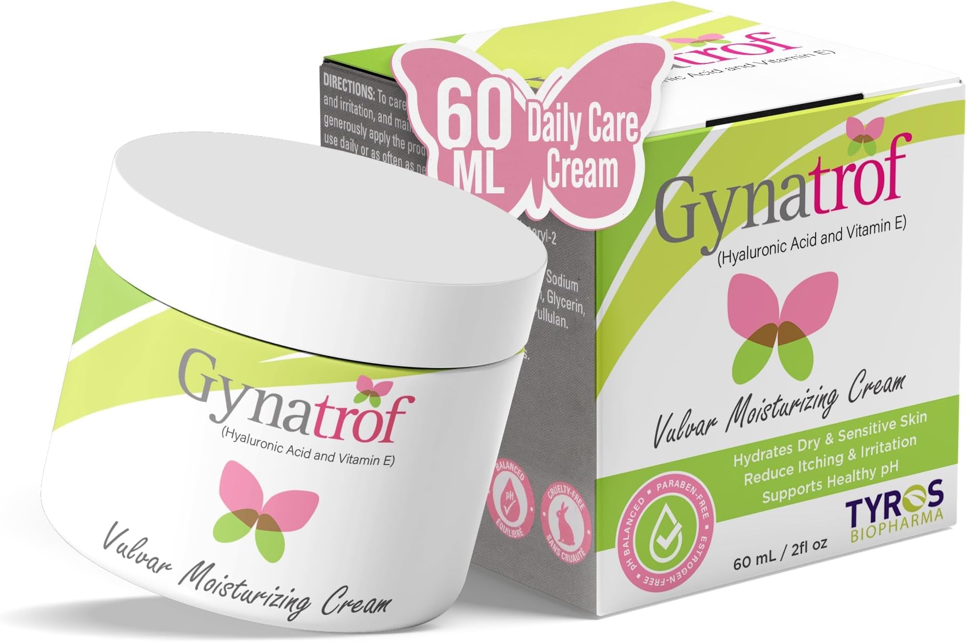 Gynatrof Vulvar Moisturizing Cream for Dryness, Itching, Irritation, Redness ...