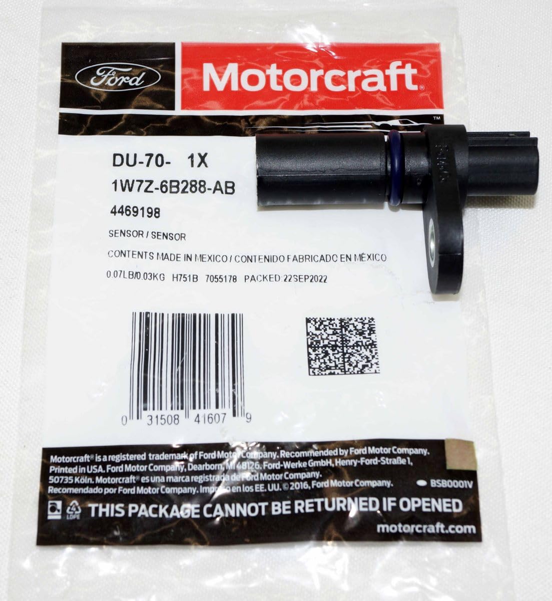Genuine Ford OEM Motorcraft Camshaft Position Sensor