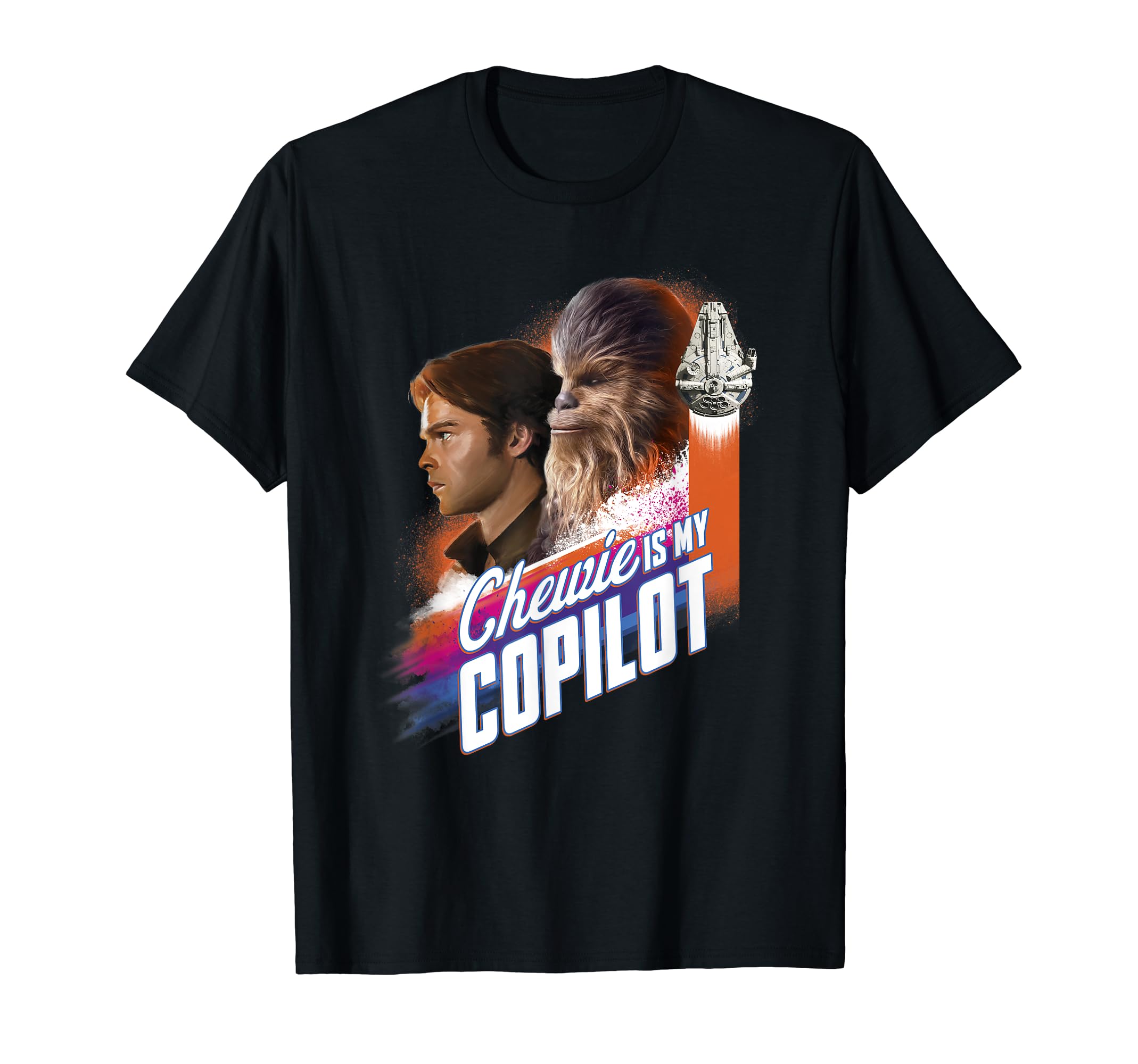Star Wars Han Solo Movie Copilot Color Pop T-Shirt, Black