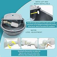 Vista 4 de Recipiente automático de agua potable para animales, bebedero de acero inoxidable 304 para perro, caballo, cabra, cerdo, vaca, dispensador de agua