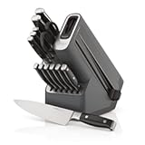 Ninja Knife Set&comma; Knife Sharpener&comma; Knife Block Set&comma; Stainless Steel Knives&comma; 14 Piece Set&comma; Steak Knives&comma; Chef Knives and More&comma; Foodi NeverDull&comma; Black&comma; K32014&ZeroWidthSpace;
