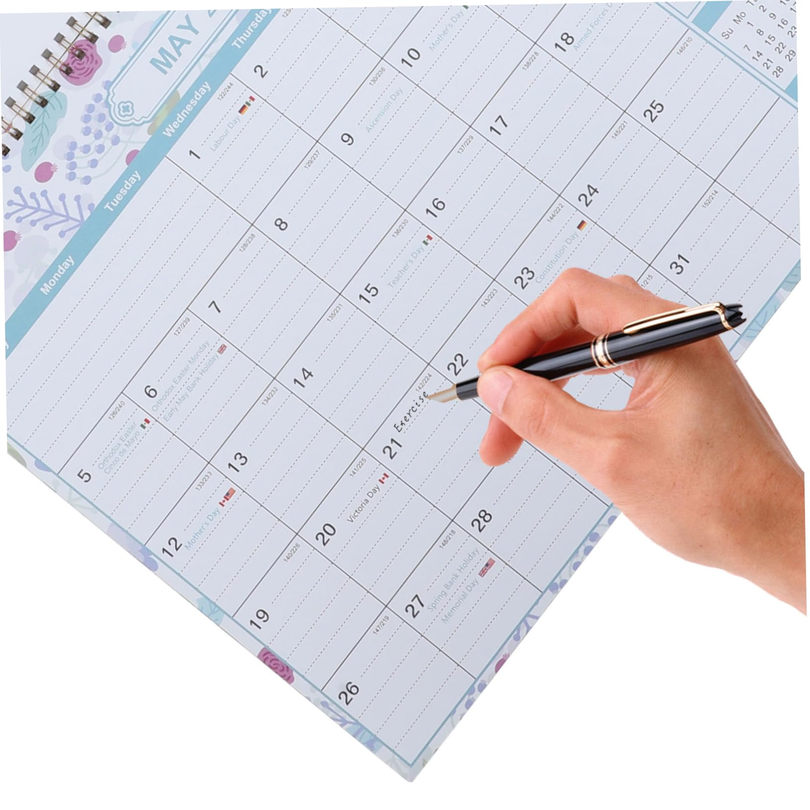 SEWACC 2stücke Englischer Monatskalender Monate Hängender Wandkalender Für Büro Und Zuhause Minimalistisches Design Zur Einfachen Planung Von Terminen Und Feiertagen