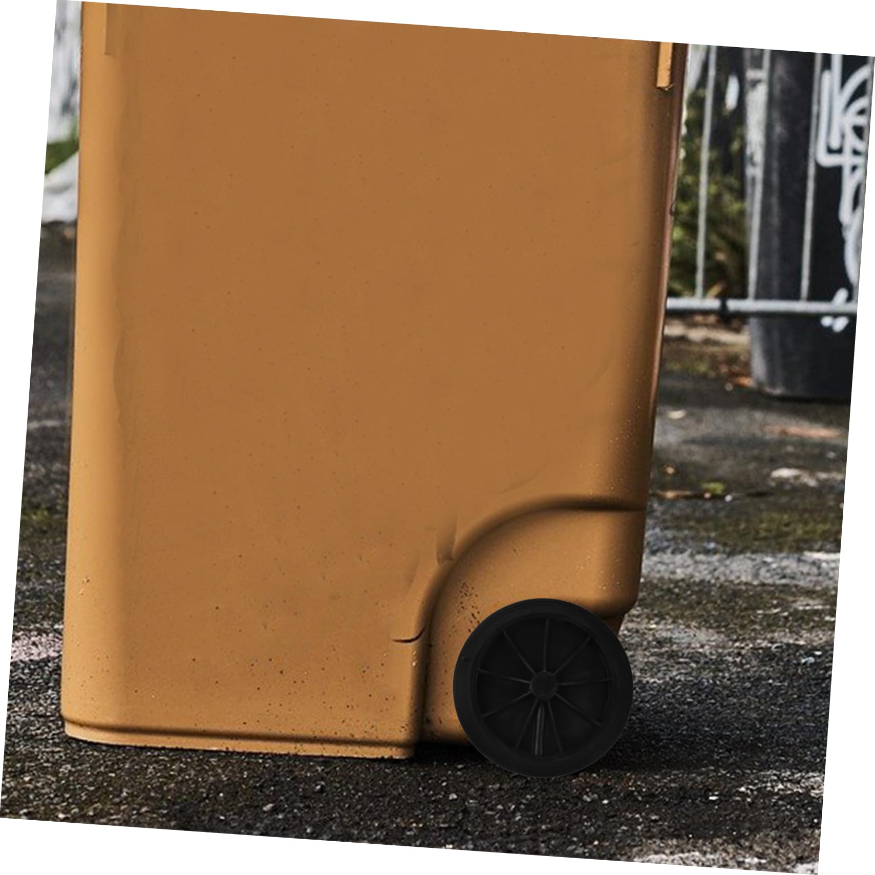 GLEAVI Coppia di 2 Ruote di Ricambio in Plastica Nere per Pattumiera da Esterno, Compatibili Asse Fino a 2,2cm, Garantiscono Equilibrio e Migliorano la Mobilità del Contenitore Rifiuti
