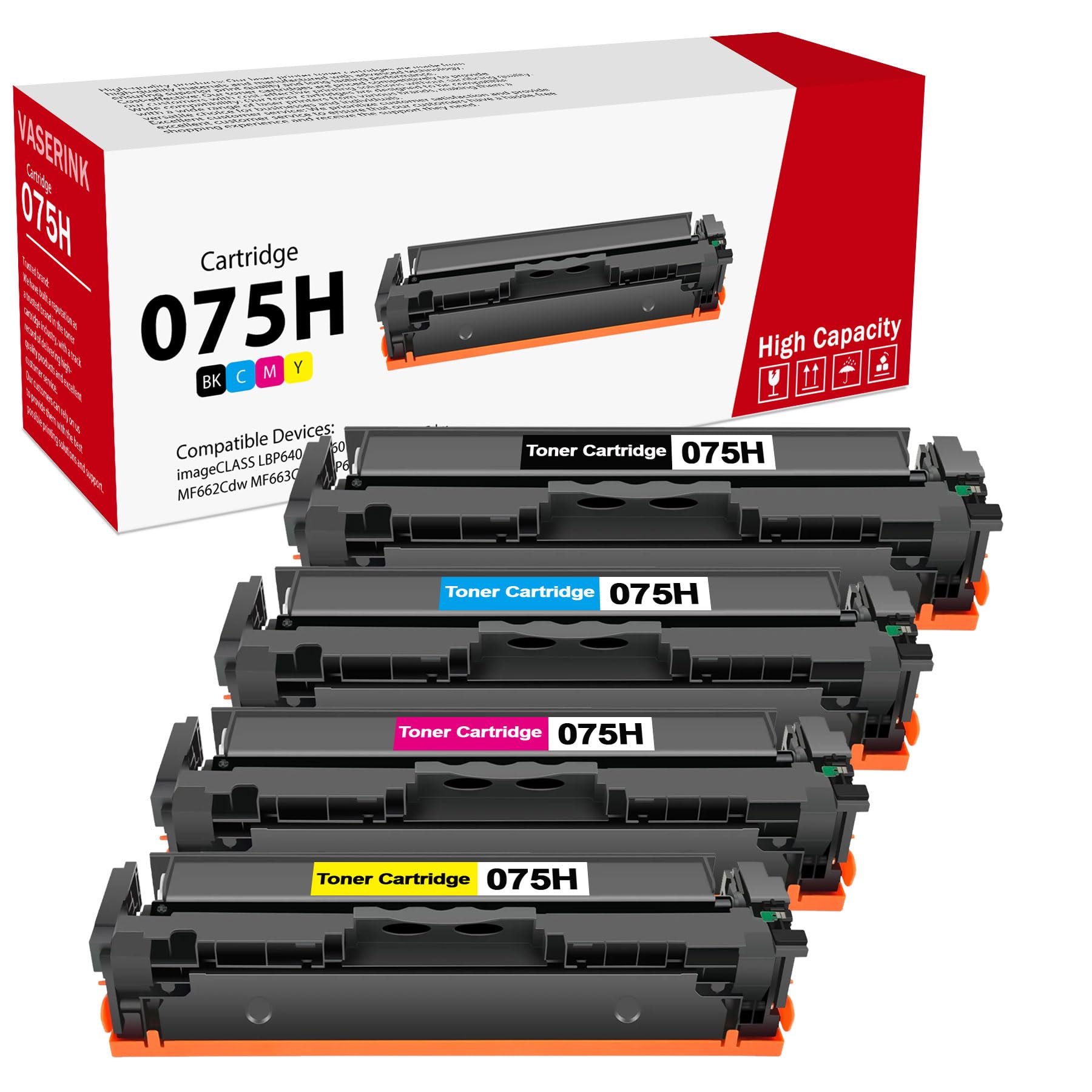 View 1 of 075H Toner Cartridge Set Replacement for Canon mf665cdw mf663cdw