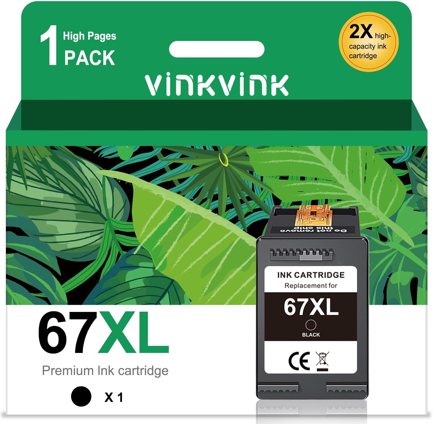 67XL Black High-Yield Ink Cartridge Replacement for HP 67 XL 67XXL Work for Envy 6055 6055e 6075 Envy Pro 6455 6455e 6452 6458 DeskJet 4155 2755e 4052 Printer (1 Black) 67XL Black High-Yield Ink Cartridge Replacement for HP 67 XL 67XXL Work for Envy 6055 6055e 6075 Envy Pro 6455 6455e 6452 6458 DeskJet 4155 2755e 4052 Printer (1 Black)