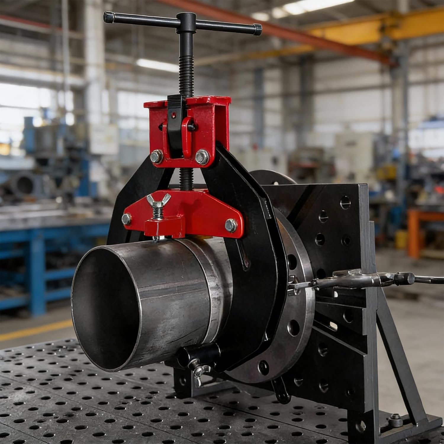 Pipe Clamp 2" to 8", Quick Release T-Handle Welding Alignment Tool for Pipes, Flanges, Tees