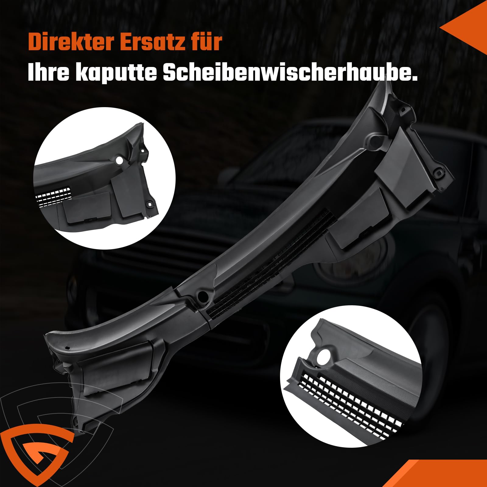 Windschutz Windlaufabdeckung Vorne Links & Rechts Kompatibel mit MINI Cooper R55 R56 R57, Abdeckung Windlauf Windschutz Regenabweiser 51132751209 5113275121