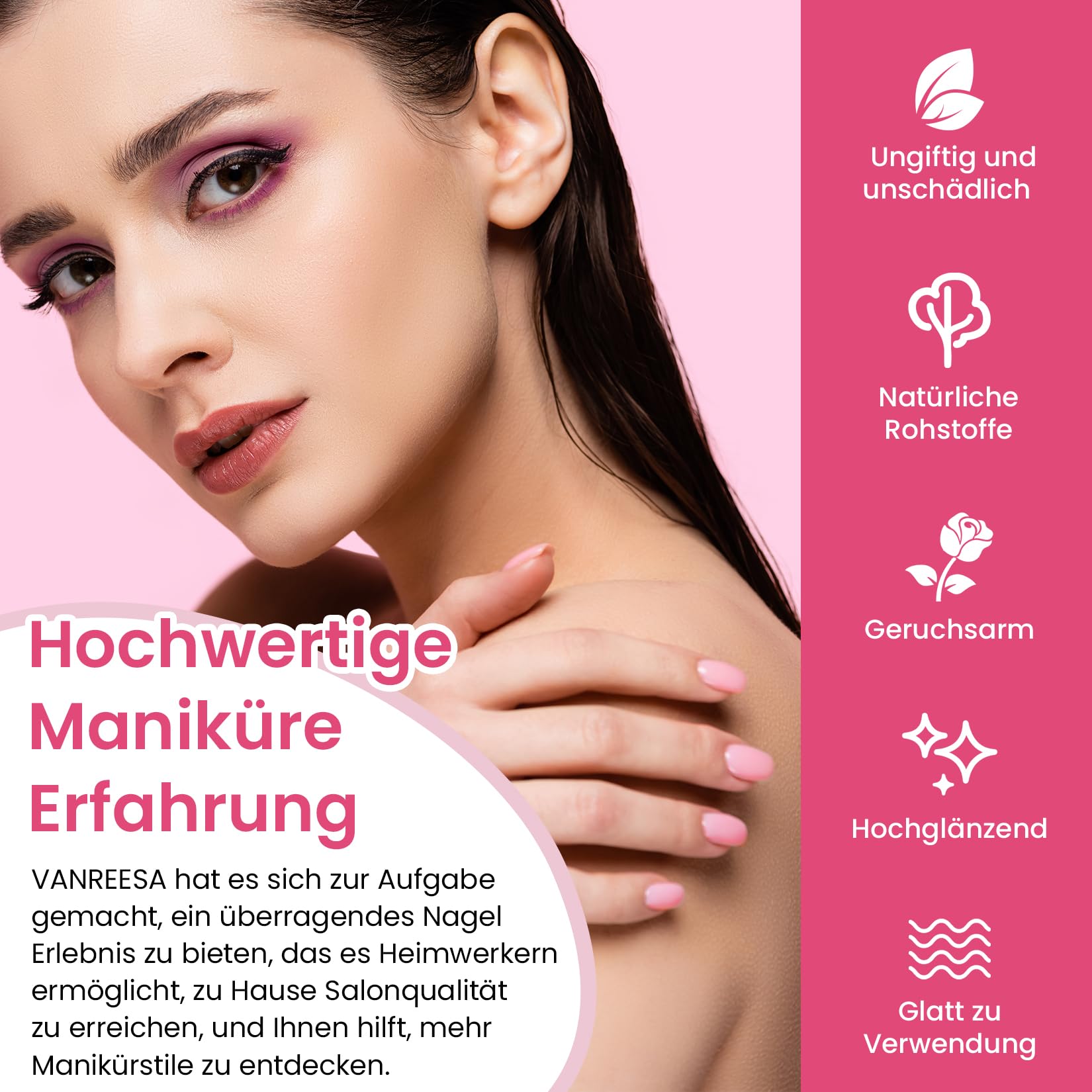 VANREESA U V Nagellack Set, 24 Farben U V Nagellack Rosa Braun Orange Blau Gel Nägel Set mit 36W U V/ LED Nagellampe DIY Nail Art Set Maniküre Starterset Geschenke für Frauen