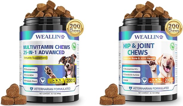 WEALLIN Dog Vitamins & Joint Supplement for Dogs
