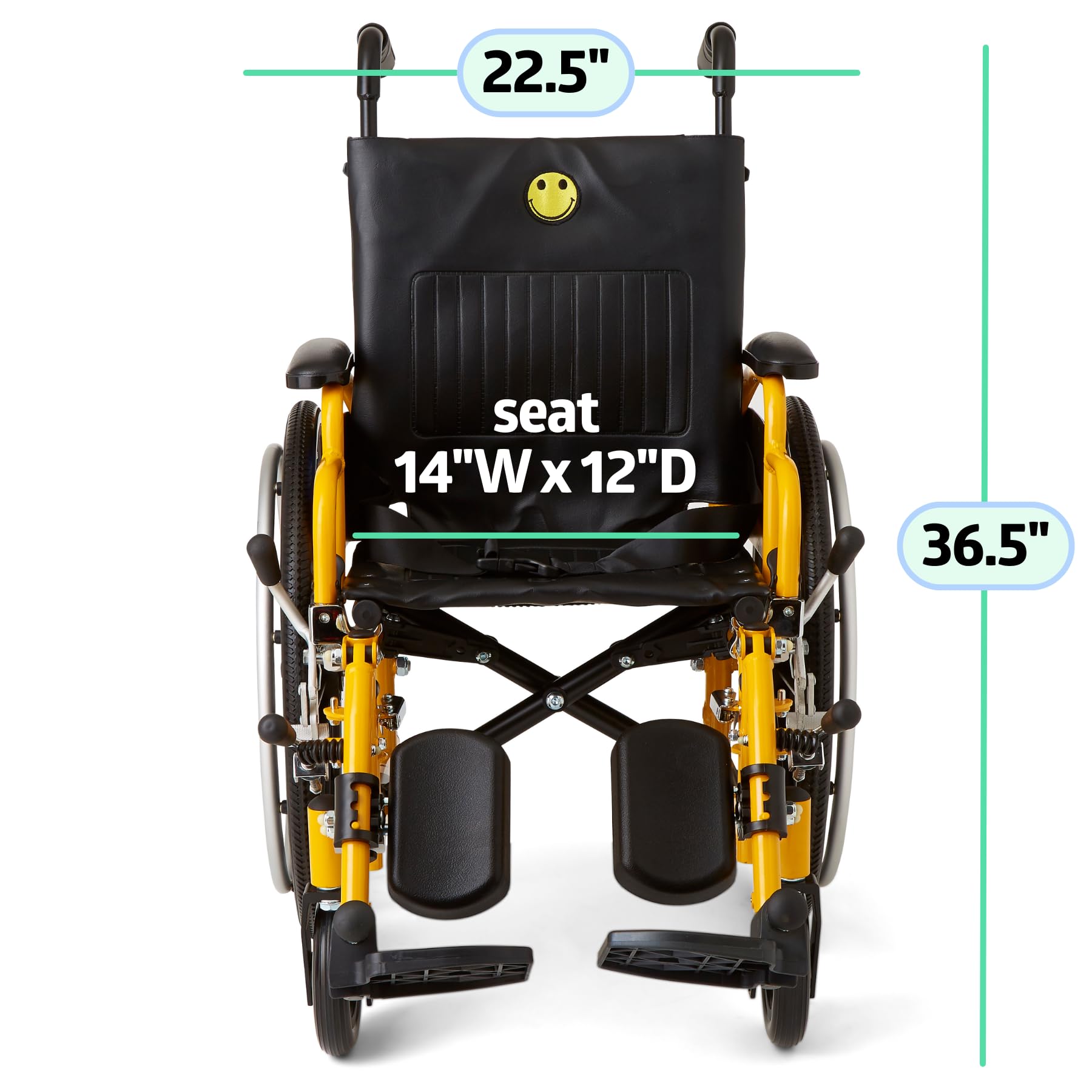 Medline Pediatric Wheelchair for Children - Promoting Comfort and Mobility 14W x 12D Seat product thumbnail 7