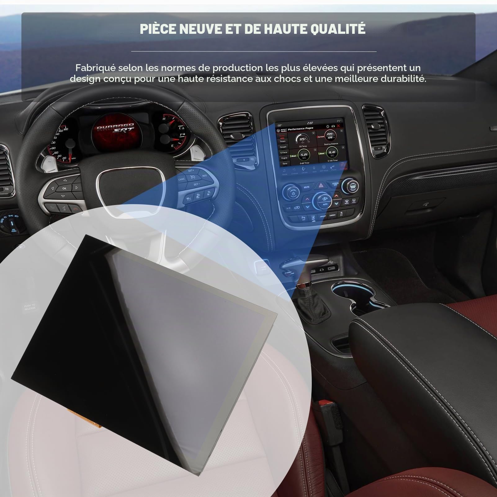 Écran tactile LCD de rechange pour Chrysler Dodge Jeep Auto CD LA084X01(SL)(01) LA084X01-SL01 LA084X01-SL01 LA084X01 Affichage de navigation 8,4"