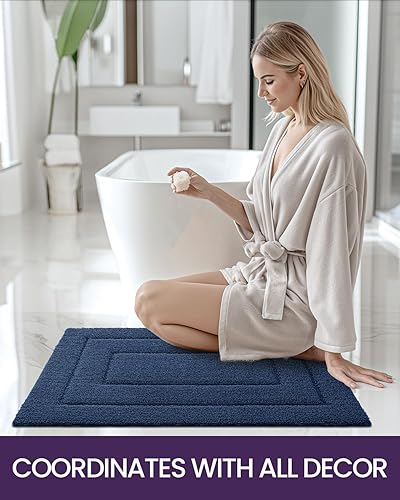 Miniatura 8 de DEXI - Alfombra de baño antideslizante, absorbente, de alta calidad, lavable a máquina, cómoda alfombra para cuarto de baño