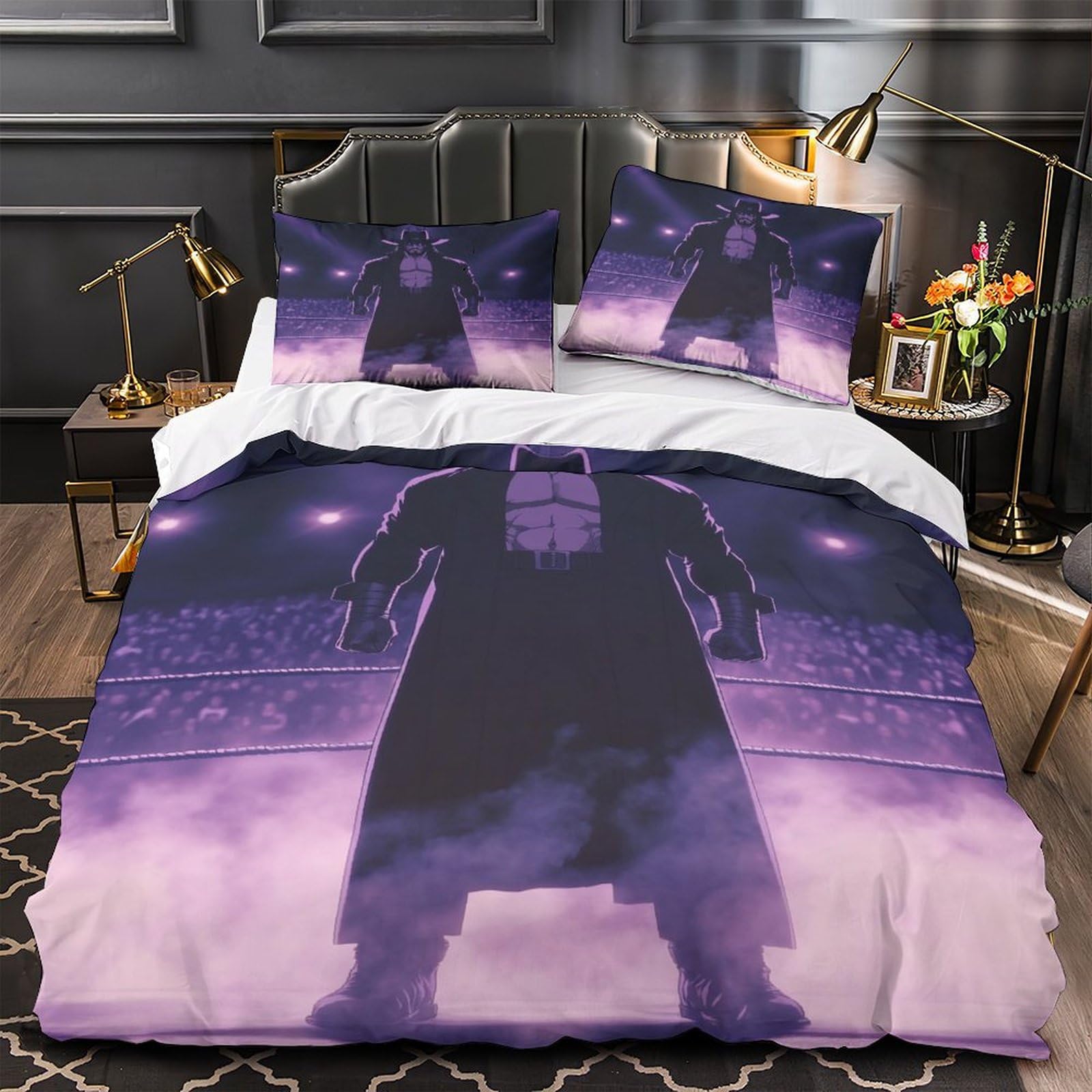 HONGBING Wrestling 3D Print Sports Duvet Cover Quilt Cover for Boys Girls Comforter Covers with Zipper Closure Soft Microfiber Bedding Set including Pillow Cases 3 Pieces King(220x240cm) - Image 3