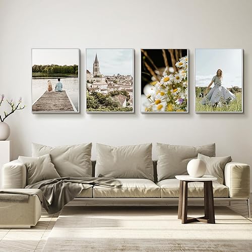 Vista 19 de Frametory, Marco de fotos de aluminio de 18 x 24 pulgadas, parte delantera de cristal real, para fotos de 18 x 24 pulgadas, para pared, marco