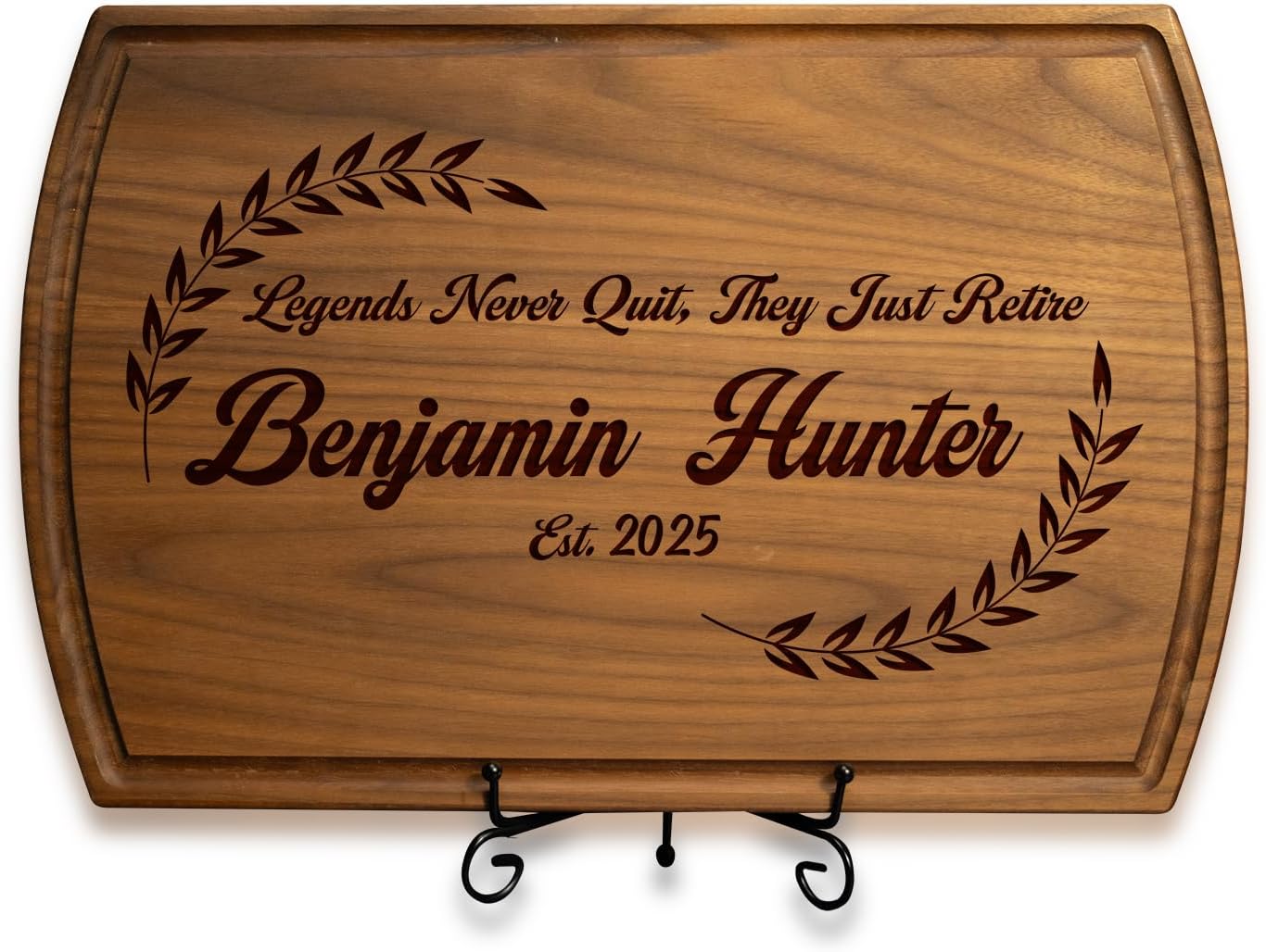 Personalized Retirement Cutting Board – Custom Engraved Wooden Board – Retirement Gift for Men & Women, Boss, Coworker, Teacher, Friends or Parents – Unique Work Anniversary, Promotion & Farewell Gift