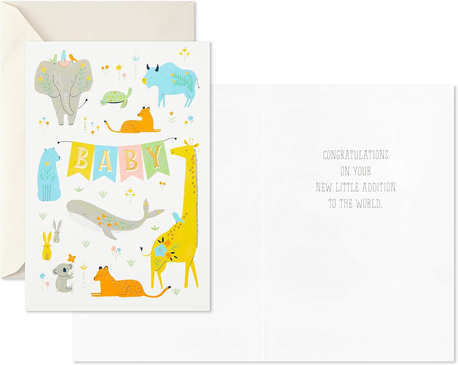 Hallmark Baby Shower Cards for New Parents (12 Cards with Envelopes) Welcome New Baby, Congratulations, Gender Reveal