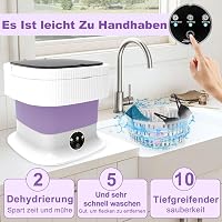 SuLiao 15L Hordozható Mosógép 2kg Kapacitás 2in1 Centrifugával Lakókocsiba Kollégiumi 5