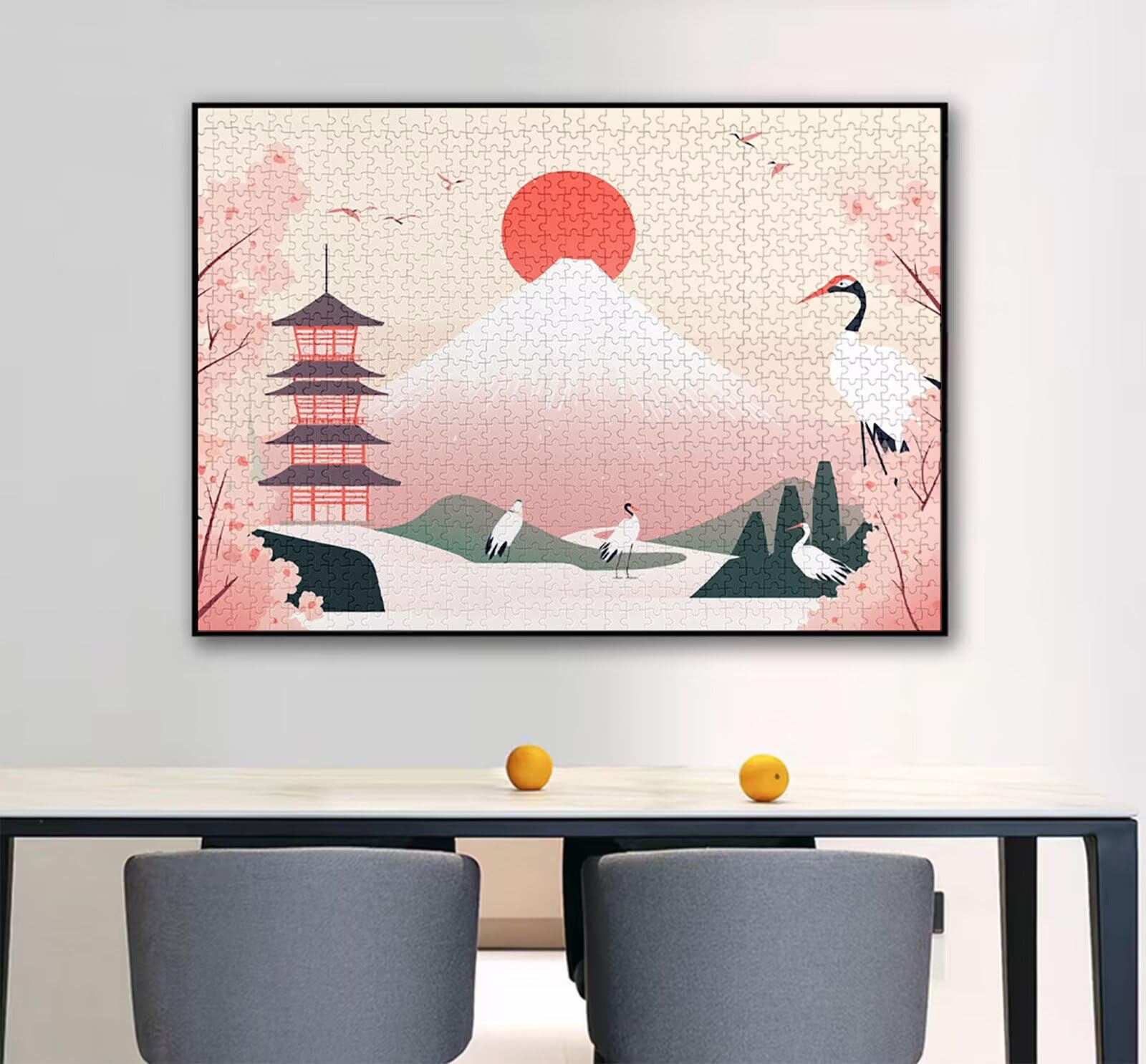 Japonia Puzzle 2000 sztuk dużych rozmiarów dla dorosłych, wzór układanki Fuji z kompaktowym pudełkiem i plakatem, w zestawie do dekoracji ścian domu, prezent dla kobiet, drewno układanki 100 x 70 cm