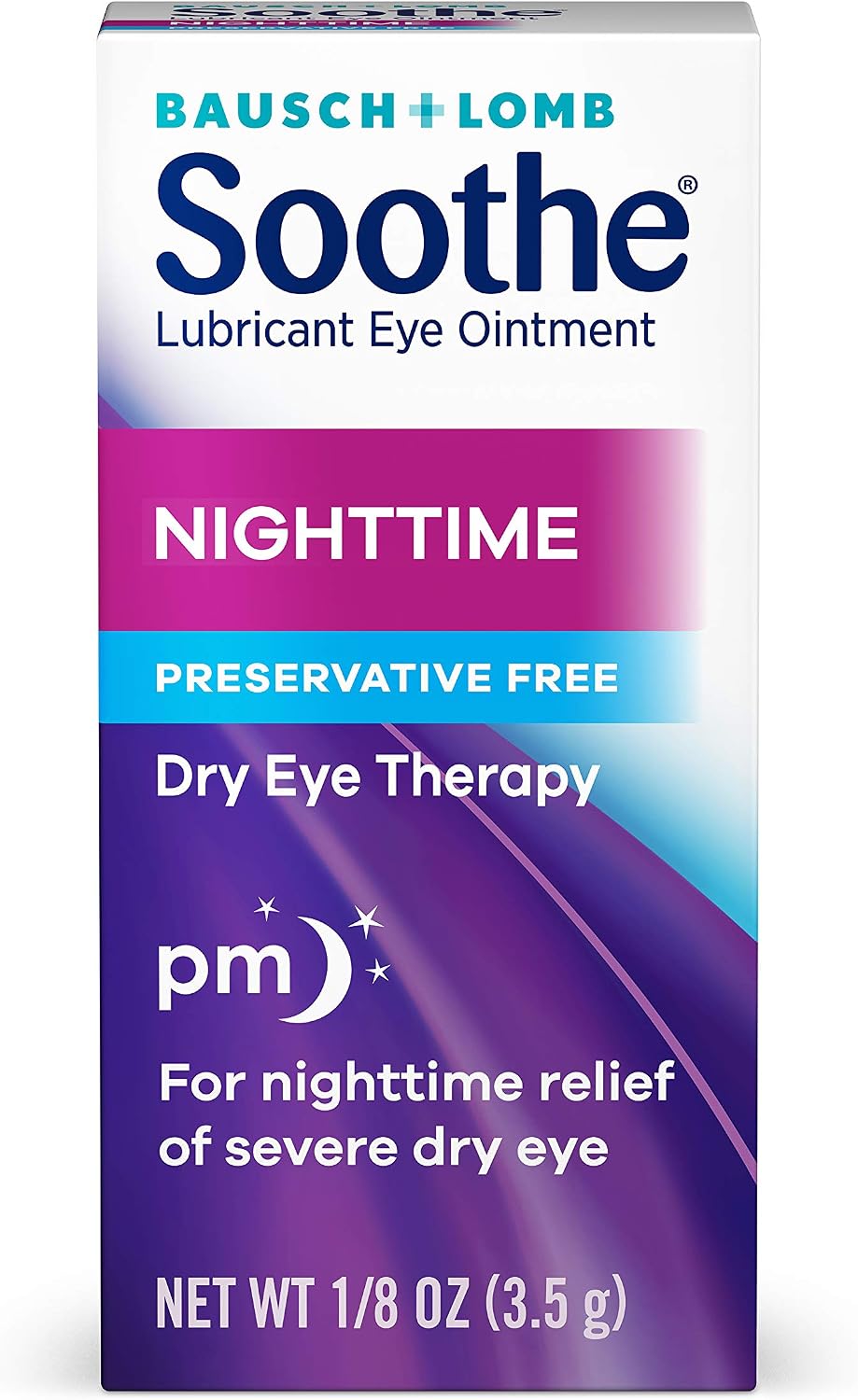 Bausch + Lomb Soothe Lubricant Nighttime Dry Eye Ointment, 0.12 Ounce (Pack of 1)