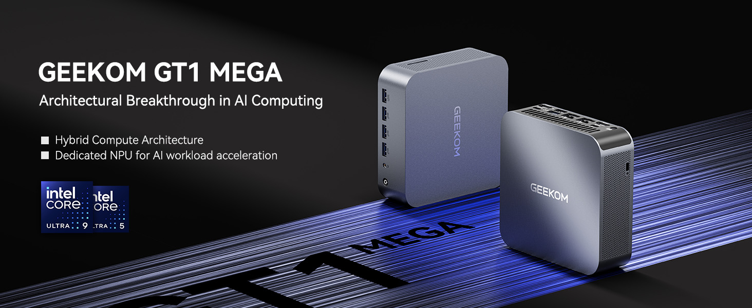 GEEKOM GT1 Mega AI Mini PC (3-Year Quality Support) with 14th Gen
