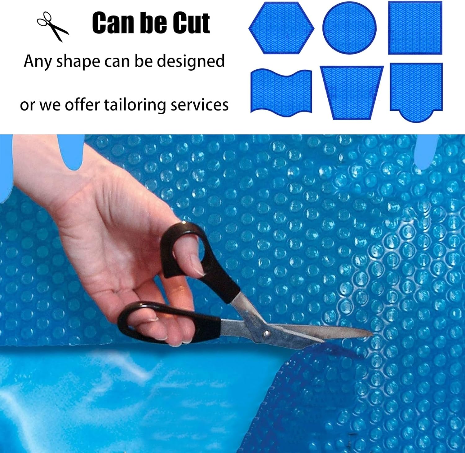 LZMZMQ Solar Pool Cover 10 9 8 7 6 5 4 3 2 1 M Rectangular Square - Above Ground Inground Solar Bubbles Blanket/Solar Pool Membrane with Grommets for Reel, Dustproof Leaf Cover(3X4m/10X13ft)