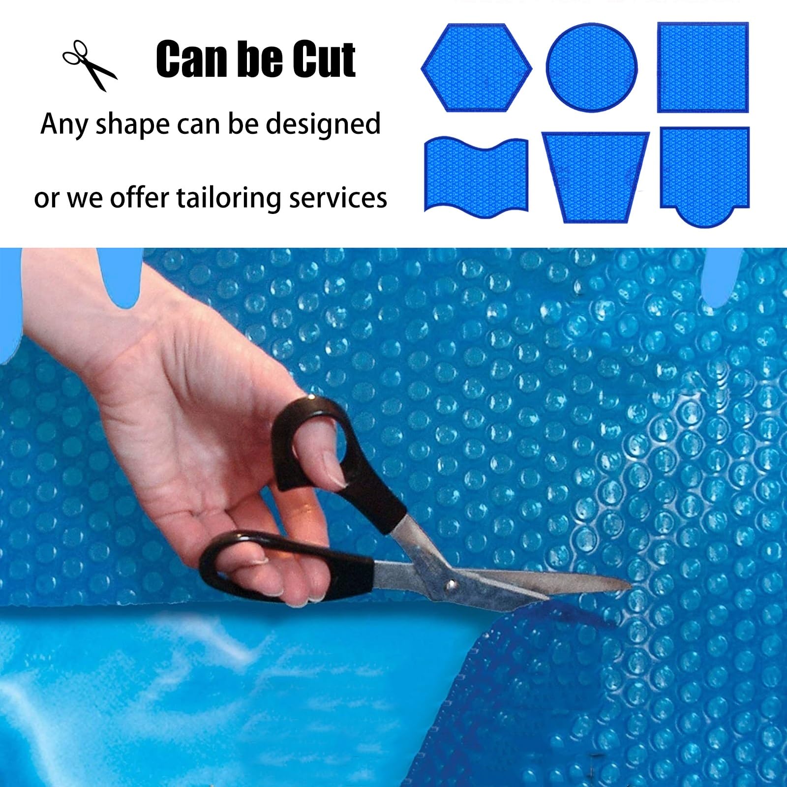 Cobertor Solar Piscina Cubierta Solar For Piscinas Sobre El Suelo For Piscinas Cuadradas/rectangulares/redondas Lona - For Piscinas Y Spa Interiores Al Aire Libre, Cubierta De Suelo Con Bordes Reforza