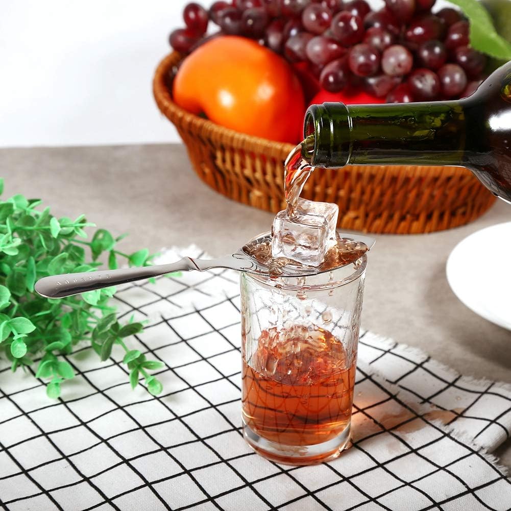 Wormwood Spoon, Antique Stainless Steel Absinthe Spoon, for Absinthe Sugar Dissolve (leaf absinthe spoon)