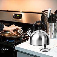 Vista 2 de Cabilock Cubierta de la tapa de la tetera de la tetera Pieza de repuesto de la tapa de la tetera de acero inoxidable Tapa de repuesto de la tapa