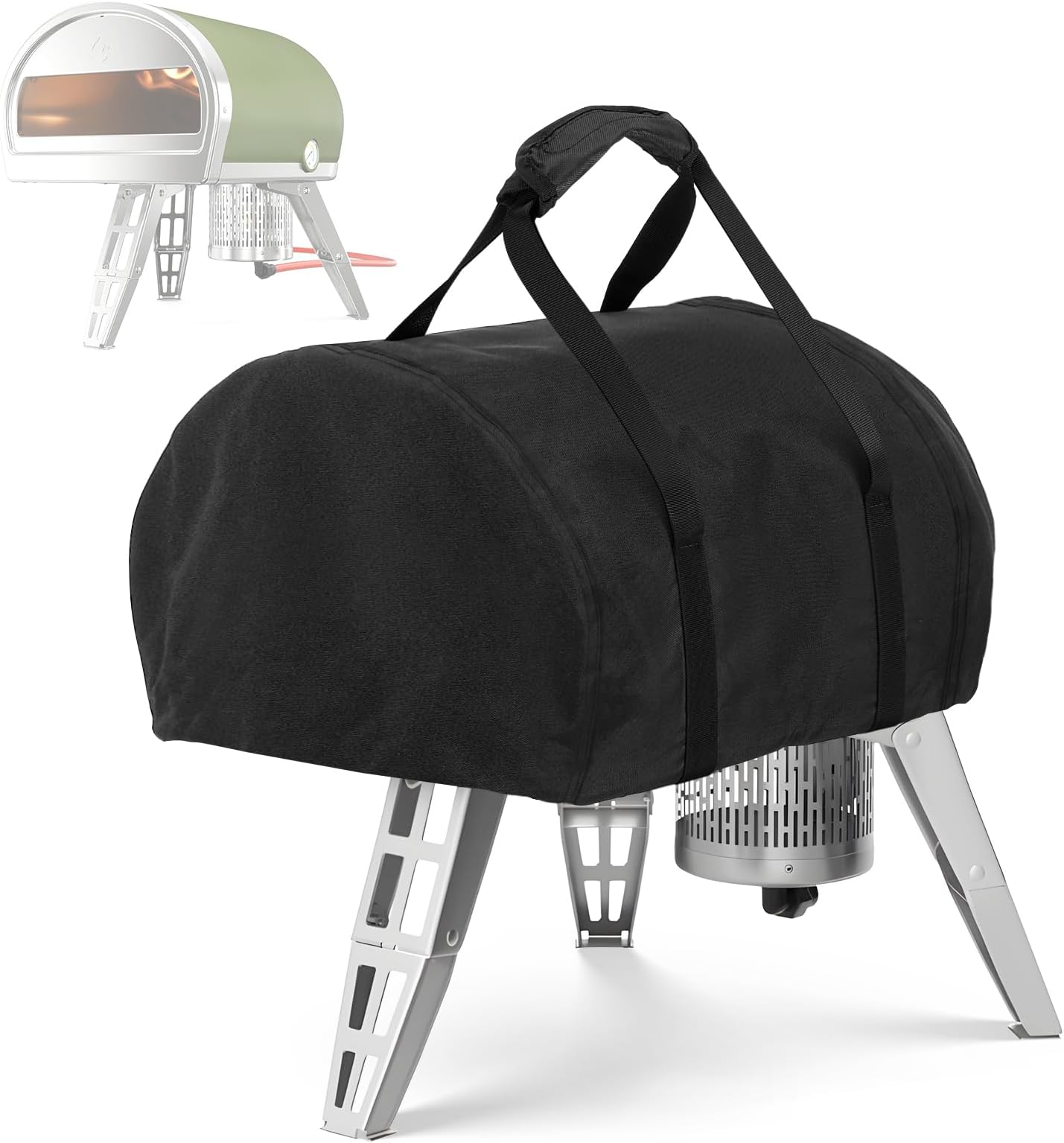Waterproof Pizza Oven Cover for Gozney Roccbox Pizza Oven, 600D Outdoor Camping Wood Burner Storage Protective Cover Heavy Duty Waterproof Grill Oven Cover