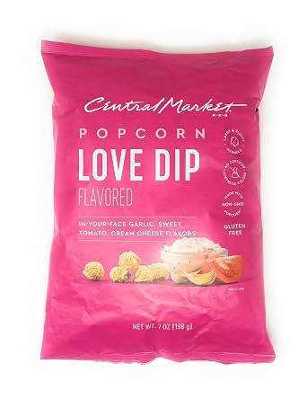 Central Market Love Dip Popcorn Valentines Day Gift Snack 7oz - 1 bag