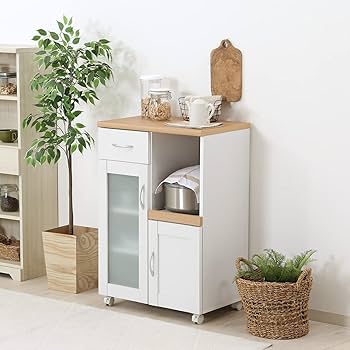 キッチン収納食器棚幅60×奥行39.5×高さ89cm　ホワイト Amazon｜不二貿易 キッチン収納 食器棚 幅60×奥行39.5×高さ89cm