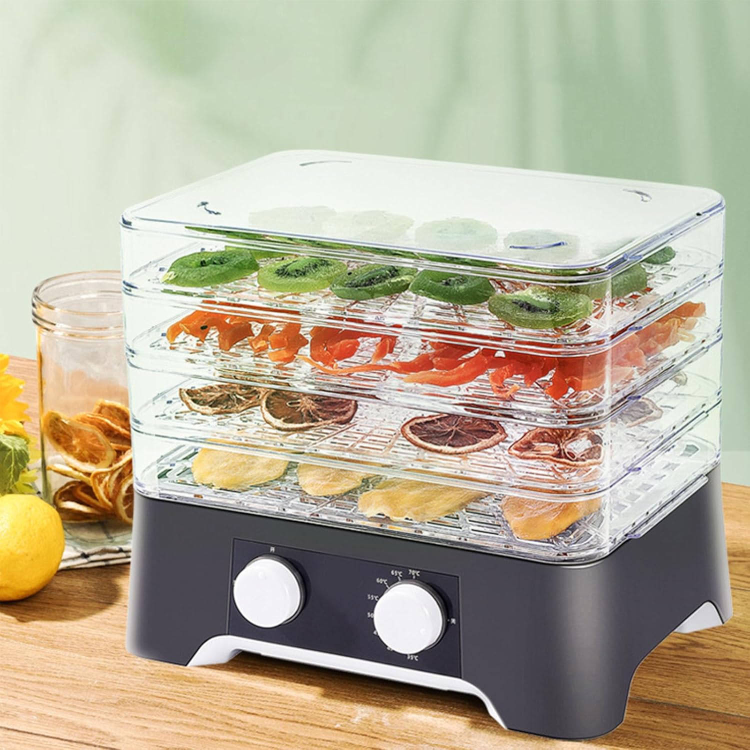 High-Efficiency Food Dehydrator Machine for Fruits, Vegetables & Meat, Removable Drying Racks, Household Air Drying Appliance, Easy to Clean & Use