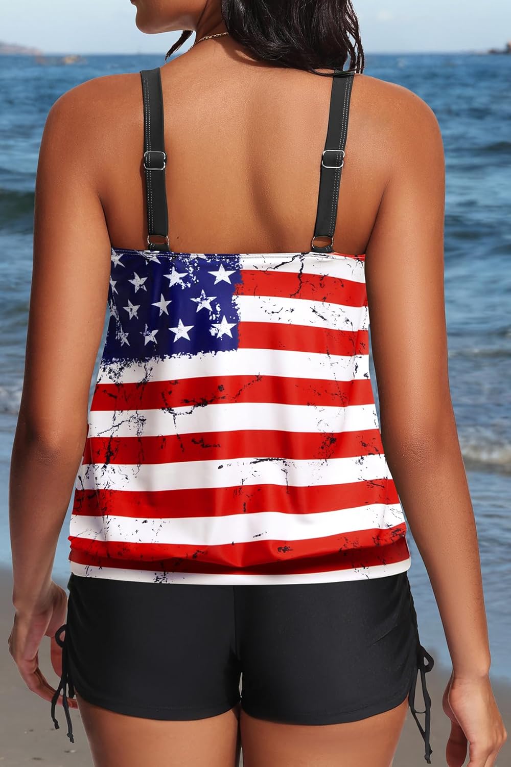 Yonique Blouson Tankini Swimsuits for Women 2 Piece Bathing Suits Tops with Boyshorts Modest Loose Fit Swimwear