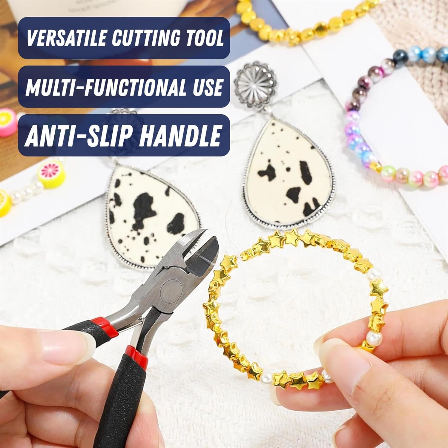 Dapetz Side Cutting Mini Pliers Hand Tools Wire Cable Stripper Cutter Soft-Grip Handles
