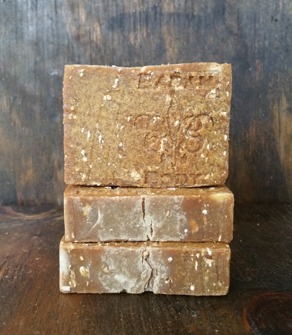 Organic Oats and Honey Handmade Shea Butter Soap, Multipack of 3 Bars